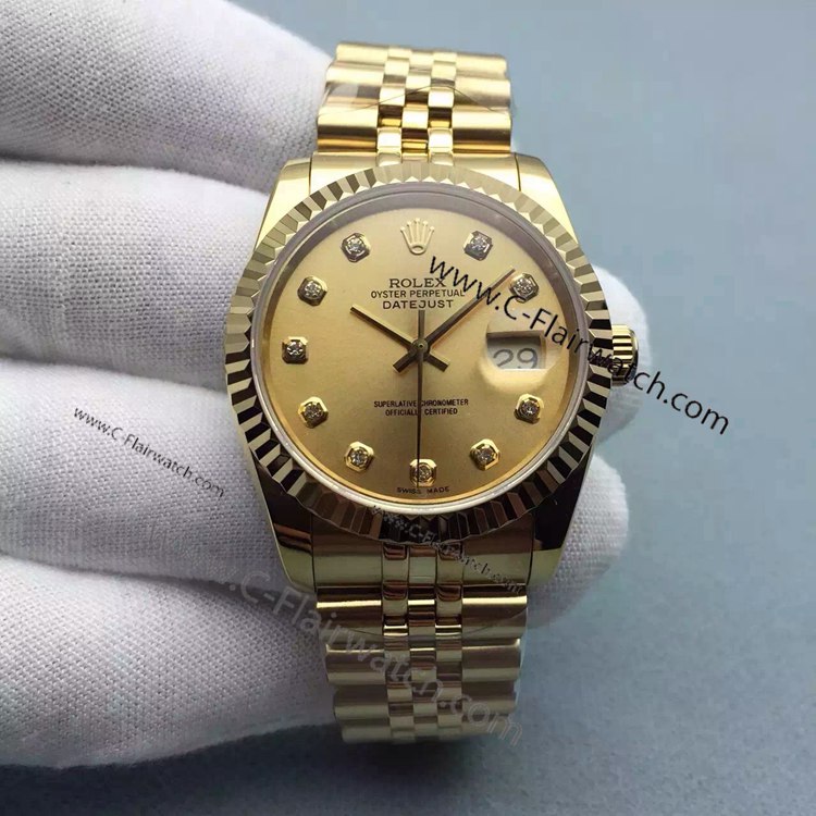 Rolex Datejust II Watch All Gold Diamond Dial 100% Exact Copy Rolex Datejust II Watch All Gold Diamond Dial 100% Exact Copy